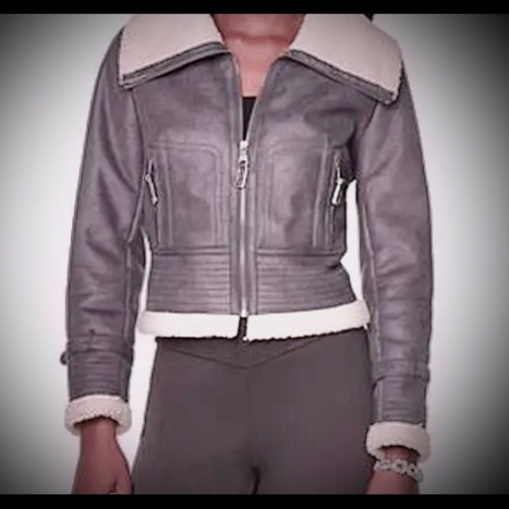 Faux Suede Bomber Jacket. Perfect Condition.